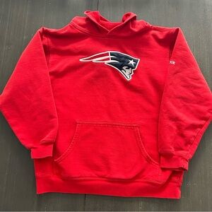 Reebok Red Hoodie with Patriots Graphic